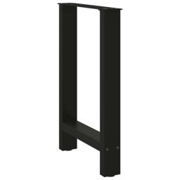 Berkfield Home Coffee Table Legs Black 2 pcs 60x(72-73) cm Steel - thumbnail 4