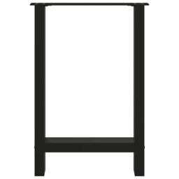 Berkfield Home Coffee Table Legs Black 2 pcs 60x(72-73) cm Steel - thumbnail 5