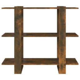 Berkfield Home Book Cabinet/Room Divider Smoked Oak 100x30x87 cm in Brown - Size: 100 x 30 x 87 cm - thumbnail 3