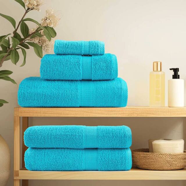 Berkfield Home Soft 12 Piece Premium Towel Set SOLUND Turquoise 600 gsm - image 1
