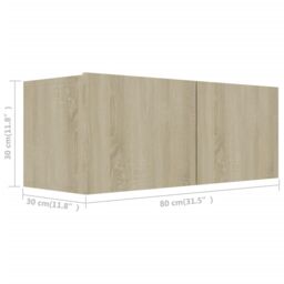 Berkfield Home 2 Piece TV Cabinet Set Sonoma Oak Engineered Wood in Brown - thumbnail 6