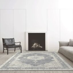 The Rug Shop UK Grey Border Traditional Easy To Clean Area Rug - Size: 160 cm x 230 cm - thumbnail 1