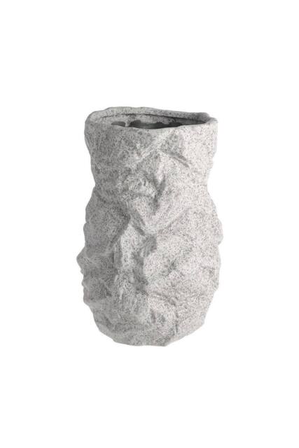KDMD Rough Textured Grey Ceramic Vase 16.3cm - image 1