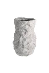 KDMD Rough Textured Grey Ceramic Vase 16.3cm