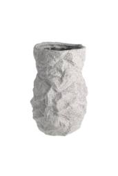 KDMD Rough Textured Grey Ceramic Vase 16.3cm - thumbnail 2
