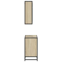Berkfield Home 2 Piece Bathroom Furniture Set Sonoma Oak Engineered Wood in Brown - thumbnail 6