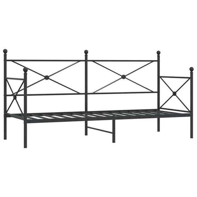 Berkfield Home Day Bed without Mattress Black 80x200 cm Steel - image 1