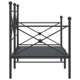 Berkfield Home Day Bed without Mattress Black 80x200 cm Steel - thumbnail 6