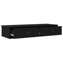 Berkfield Home Wall Shelf with Drawers Black 100x37.5x19 cm Engineered Wood - thumbnail 7