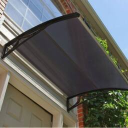 Oypla Tinted Outdoor Front Door Canopy Porch Awning in Dark Brown - thumbnail 6
