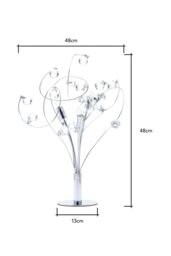 BHS Lighting Lila Table Lamp in Metallic Silver - thumbnail 5