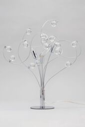 BHS Lighting Lila Table Lamp in Metallic Silver - thumbnail 2
