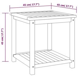 Berkfield Home Side Table Solid Acacia Wood 45x45x45 cm in Brown - Size: 45 x 45 x 45 cm - thumbnail 6
