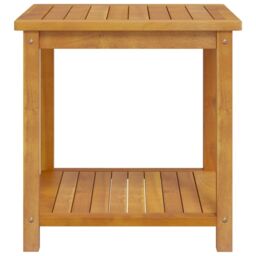 Berkfield Home Side Table Solid Acacia Wood 45x45x45 cm in Brown - Size: 45 x 45 x 45 cm - thumbnail 4