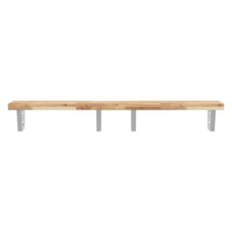 Berkfield Home Basin Shelf Wall Mounted Steel & Solid Wood Acacia in Brown - thumbnail 4