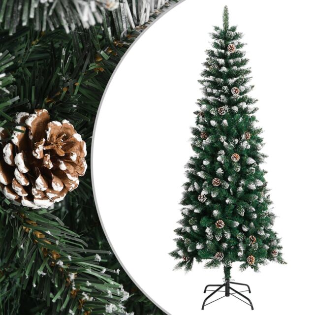 Berkfield Home Artificial Christmas Tree with Stand Green 210 cm PVC - image 1