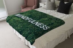 Benjamin Tate Design Wellness Mindfulness Designer Blanket in Natural - Size: 120 cm x 150 cm - thumbnail 4
