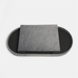 OHS Folding Ottoman Storage Box Footstool Tub Space Saving Velvet Seat, Lozenge in Charcoal - thumbnail 9