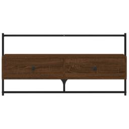 Berkfield Home TV Cabinet Wall-mounted Brown Oak 100.5x30x51 cm Engineered Wood - thumbnail 7