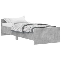 Berkfield Home Bed Frame Concrete Grey 75x190 cm Small Single Engineered Wood - thumbnail 2