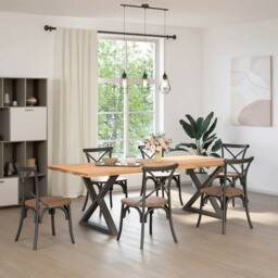 Berkfield Home Dining Table Legs 2 pcs White 90x(72-73.3) cm Steel - thumbnail 3