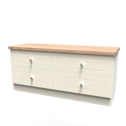 Ready Assembled 2 U Cambridge 4 Drawer Bed Box (Ready Assembled) in Cream - thumbnail 3