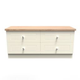 Ready Assembled 2 U Cambridge 4 Drawer Bed Box (Ready Assembled) in Cream - thumbnail 1