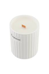 SHEONLY Ceramic Wood Wick Soy Wax Scented Candle, Gardenias in White - thumbnail 5