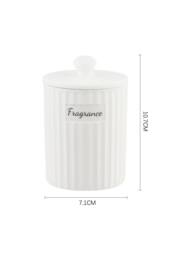 SHEONLY Ceramic Wood Wick Soy Wax Scented Candle, Gardenias in White - thumbnail 6