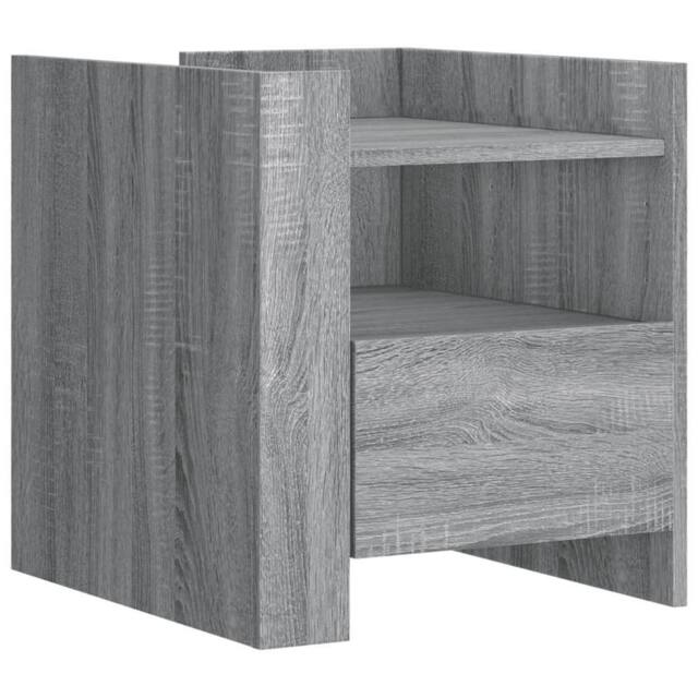Berkfield Home Bedside Cabinet Grey Sonoma 45x50x50 cm Engineered Wood - Size: 45 x 50 x 50 cm - image 1