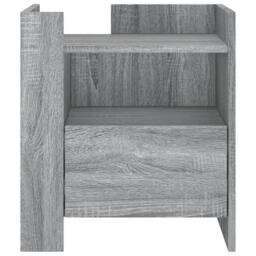Berkfield Home Bedside Cabinet Grey Sonoma 45x50x50 cm Engineered Wood - Size: 45 x 50 x 50 cm - thumbnail 4