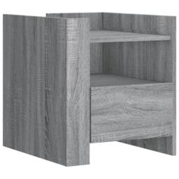 Berkfield Home Bedside Cabinet Grey Sonoma 45x50x50 cm Engineered Wood - Size: 45 x 50 x 50 cm - thumbnail 1