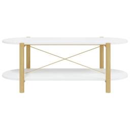 Berkfield Home Coffee Table White 110x48x40 cm Engineered Wood - Size: 110 x 48 x 40 cm - thumbnail 5