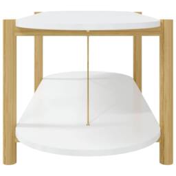 Berkfield Home Coffee Table White 110x48x40 cm Engineered Wood - Size: 110 x 48 x 40 cm - thumbnail 6