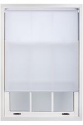 Furnished White Daylight Roller Blinds - Trimmable Window Shade - Size: 160 cm width x 165 cm drop - thumbnail 1