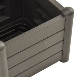 Berkfield Home Garden Planter with Trellis 43x43x142 cm PP Anthracite in Black - Size: 43 x 43 x 142 cm - thumbnail 6