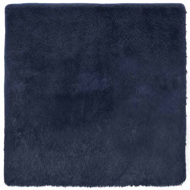 Berkfield Home Shaggy Rug High Pile NAVARRA Navy 240x240 cm Polyester in Blue - Size: Medium - image 1