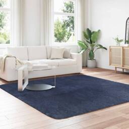 Berkfield Home Shaggy Rug High Pile NAVARRA Navy 240x240 cm Polyester in Blue - Size: Medium - thumbnail 3