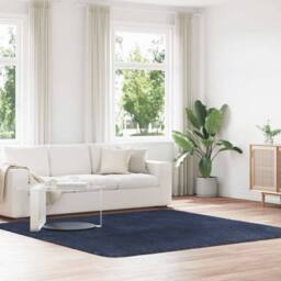 Berkfield Home Shaggy Rug High Pile NAVARRA Navy 240x240 cm Polyester in Blue - Size: Medium - thumbnail 2