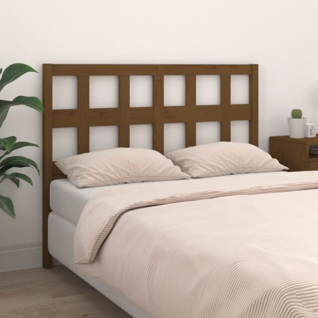 Berkfield Home Bed Headboard Honey Brown 125.5x4x100 cm Solid Wood Pine - image 1