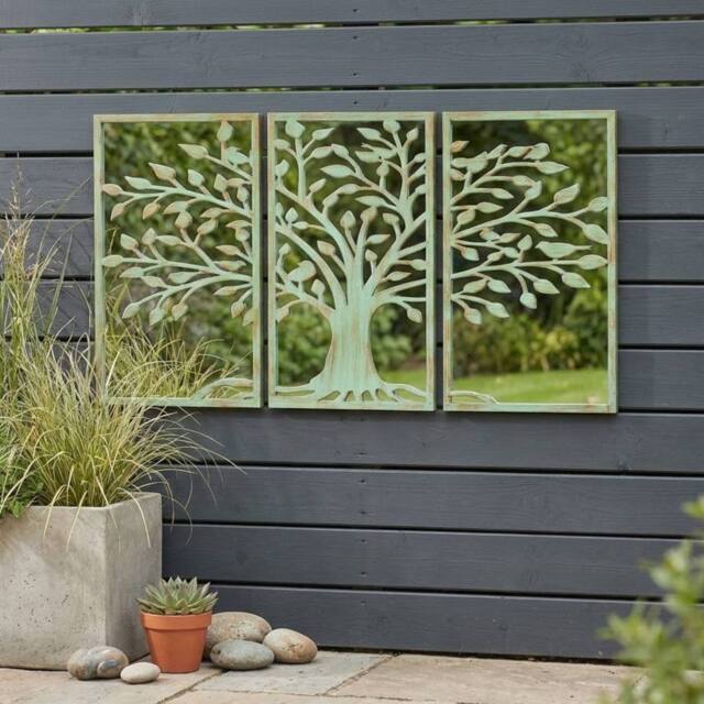 Garden Greatness Triple Tree Of Life Garden Mirror Set - image 1