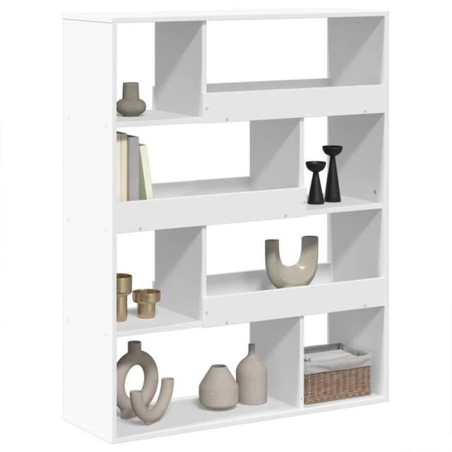 Berkfield Home Classic Bookcase White 100x33x125.5 cm Engineered Wood - image 1