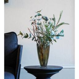 Lemon Pavilion Furniture and Decor Mocha Rippled Vase - Glass - L14.5 x W14.5 x H25 cm - Mocha in Brown - thumbnail 3