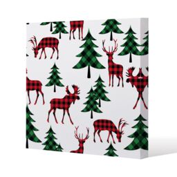 Benjamin Tate Design Buffalo plaid woodland (canvas) / 77 x 77 x 4cm in Natural - Size: 77 x 77 x 4 cm - thumbnail 1