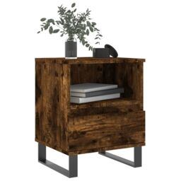 Berkfield Home Bedside Cabinets 2 pcs Smoked Oak 40x35x50 cm Engineered Wood in Brown - Size: 40 x 35 x 50 cm - thumbnail 3