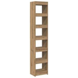 Berkfield Home Decorative Book Cabinet/Room Divider Artisan Oak 40x30x198 cm in Brown - Size: 40 x 30 x 198 cm - thumbnail 8