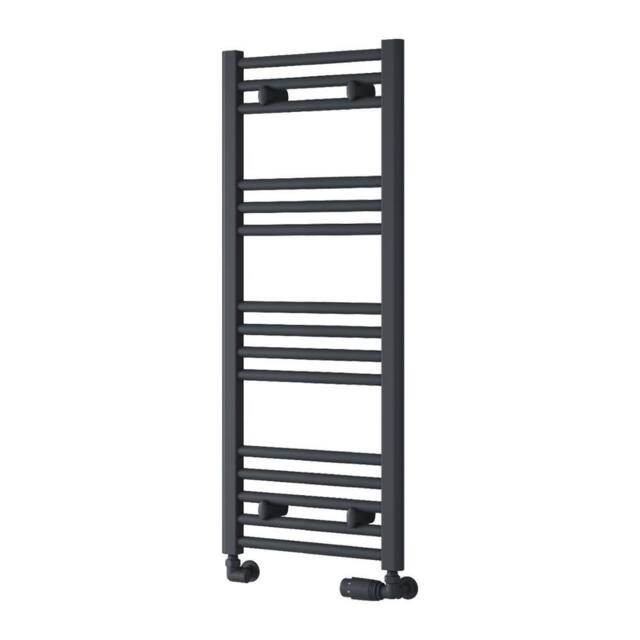 Bathroom Kingdom Capo Anthracite Straight Heated Towel Rail 1000x400 in Grey - image 1