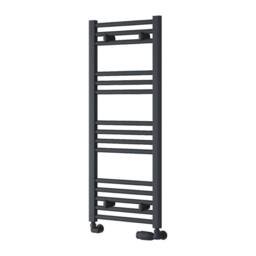 Bathroom Kingdom Capo Anthracite Straight Heated Towel Rail 1000x400 in Grey - thumbnail 1