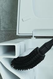 Metaltex Stainless Steel Toilet Brush - Silver/Black in Silver - thumbnail 4