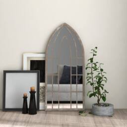 Berkfield Home Mirror Sand 100x45 cm Iron for Indoor Use in Beige - thumbnail 2